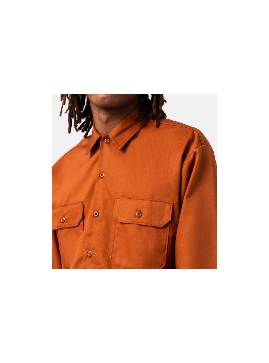 Camisa Dickies Work Shirt LS Rec Gingerbread