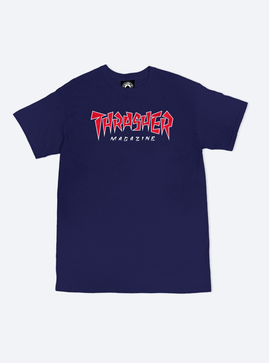Camiseta Thrasher Jagged Logo Tee SS Navy
