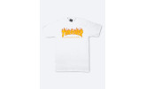 Camiseta Thrasher Flame Logo Tee White