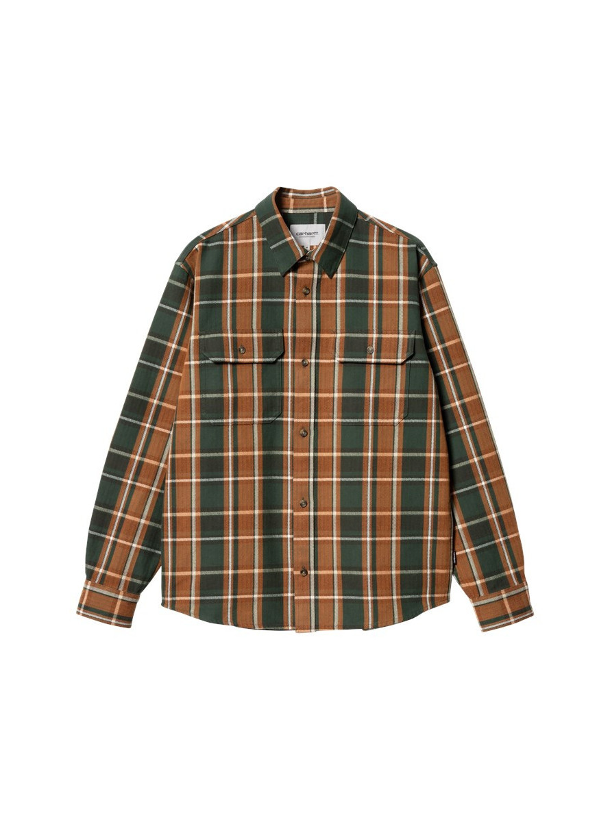 Camisa Carhartt WIP Hobart L/S Shirt Hobart Check, Sycamore Tree