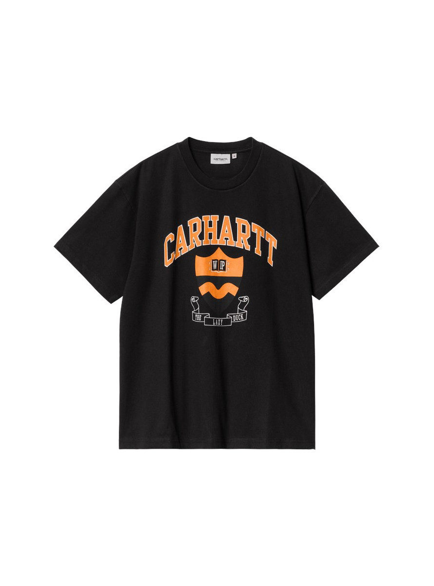 Camiseta Carhartt WIP Lazy Duck Academy SS Black Stone Washed