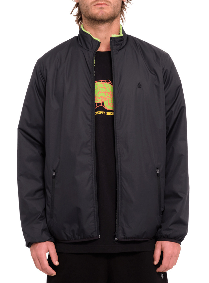 Cazadora Volcom Sidestone Jacket Black / Electric Green