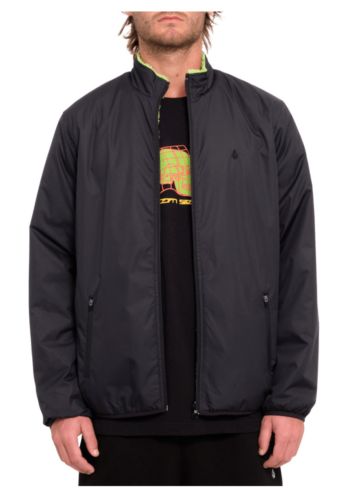 Cazadora Volcom Sidestone Jacket Black / Electric Green