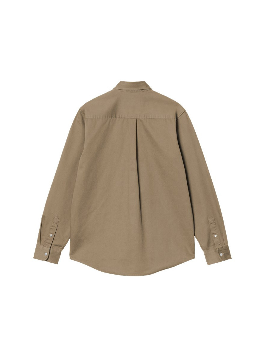 Camisa Carhartt WIP Madison LS Shirt Leather White