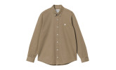 Camisa Carhartt WIP Madison LS Shirt Leather White