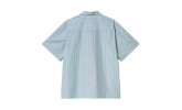 Camisa Carhartt WIP Hendry Shirt SS Seaton Stripe, Frosted Blue / Mulberry