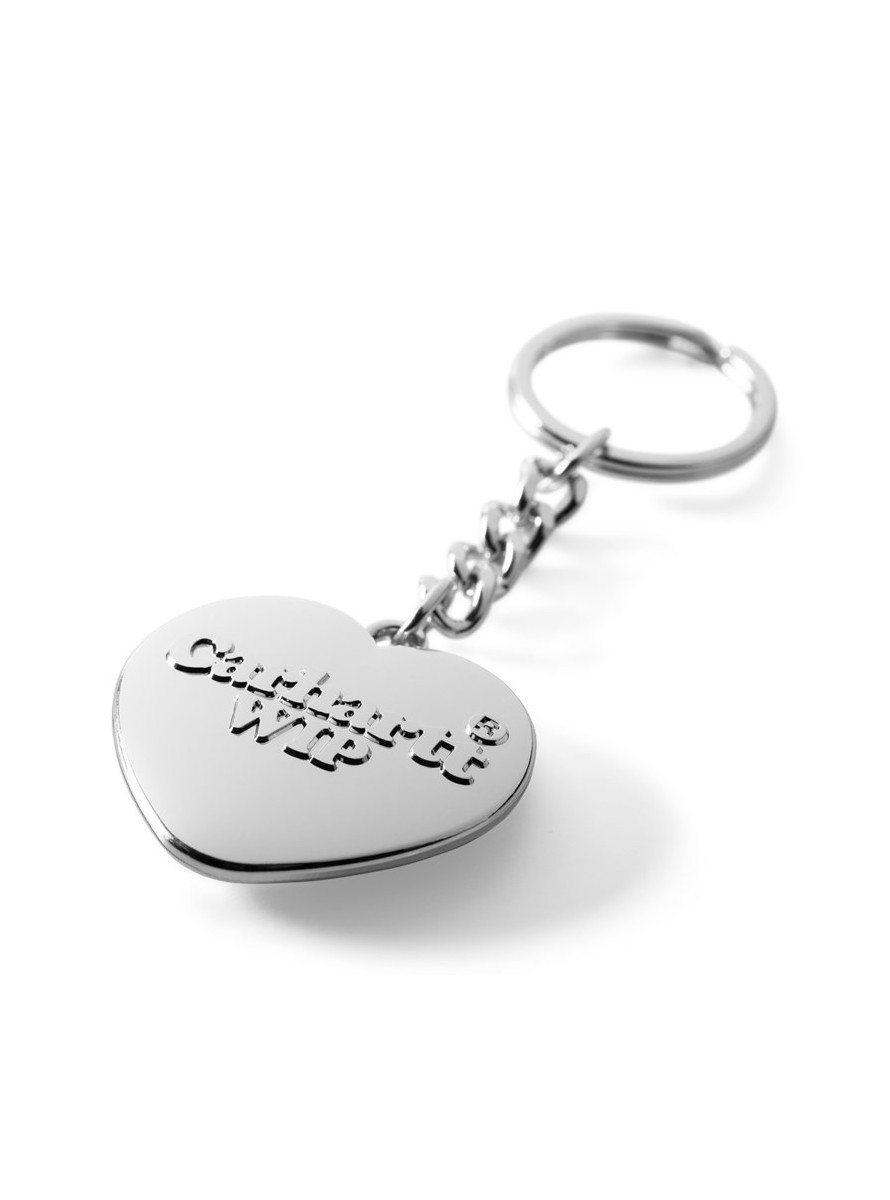 Llavero Carhartt Wip Heart Keychain Zinc Alloy Silver