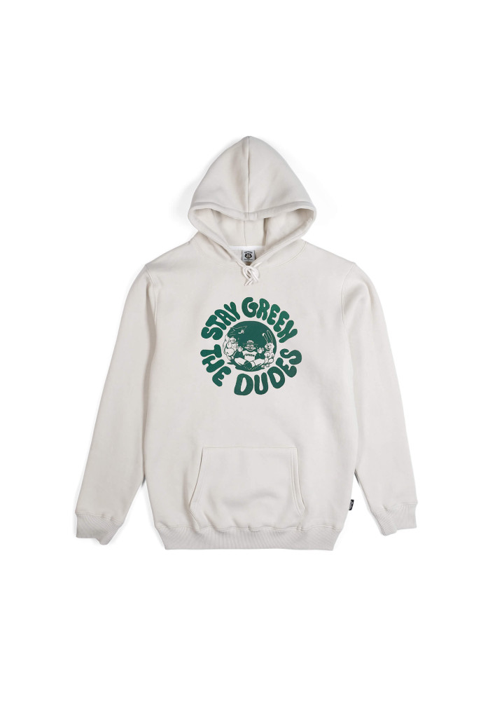 Sudadera The Dudes Stay Green Hoody Almond Milk