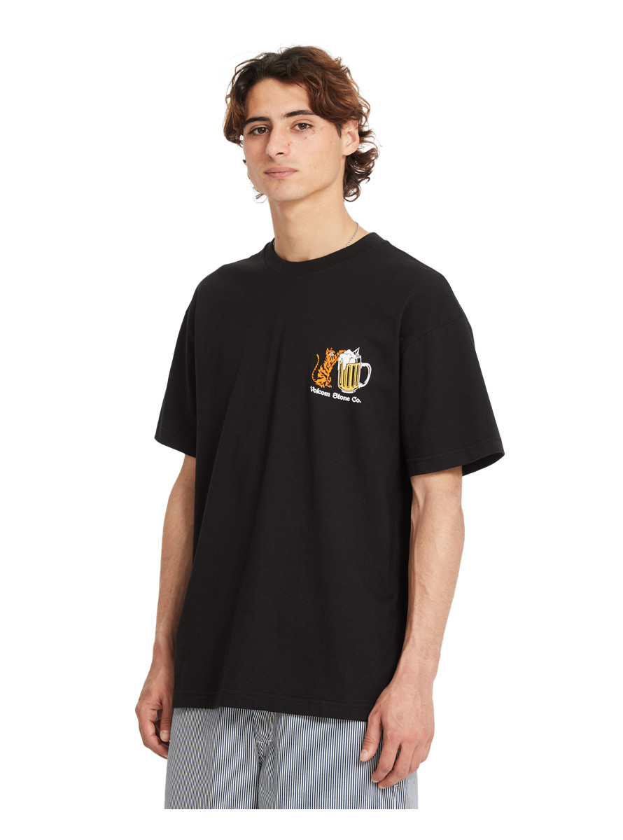 Camiseta Volcom Curious Cat SST Black