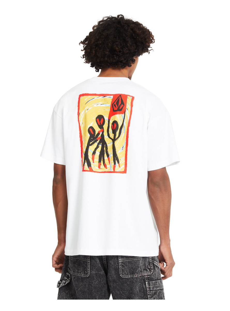 Camiseta Volcom Gonyvaders LSE SST White