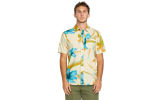 Camisa Volcom Tracers Floral SS Shirt Light Beige