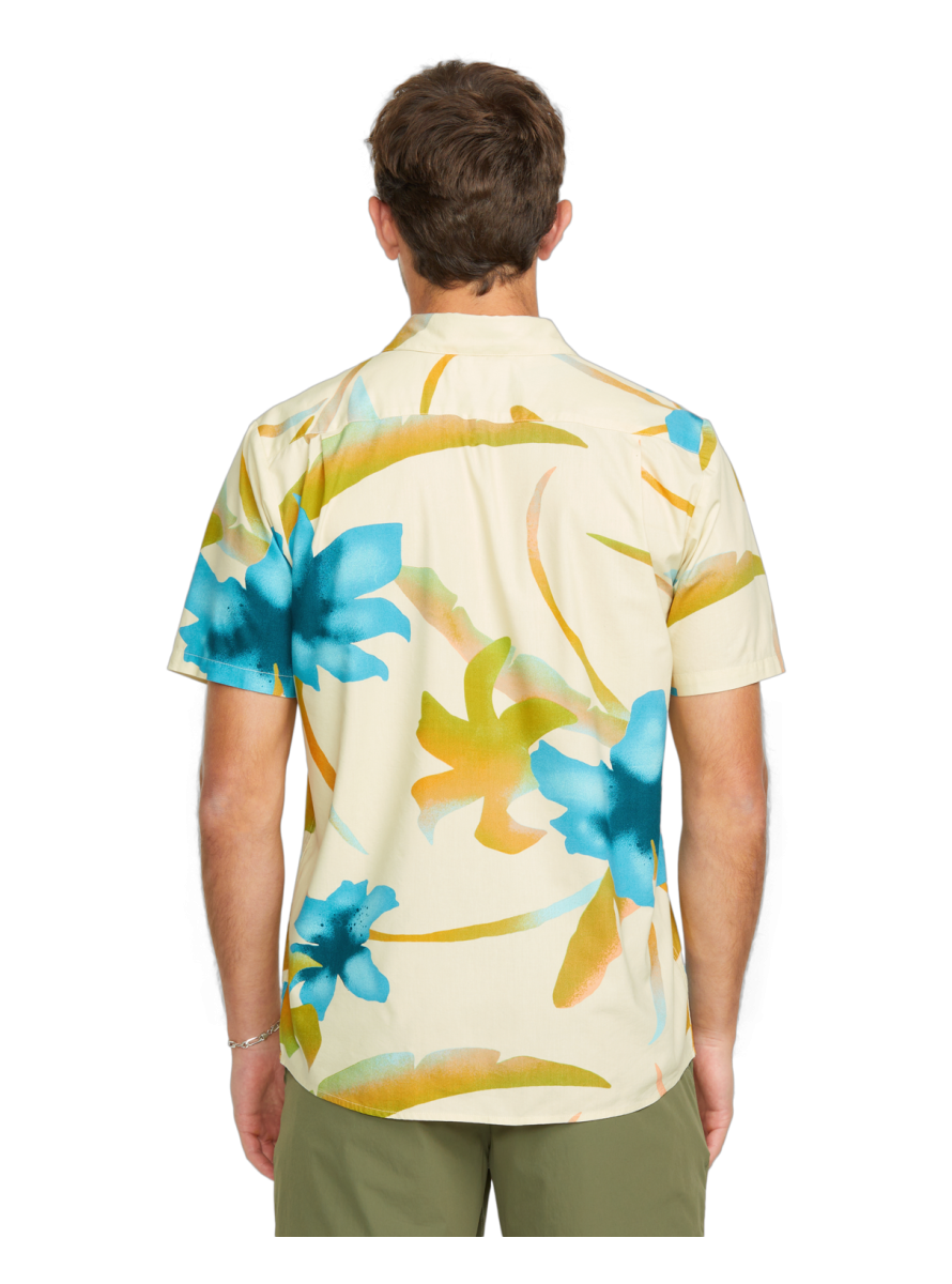 Camisa Volcom Stone Tracers Floral SS Shirt Light Beige