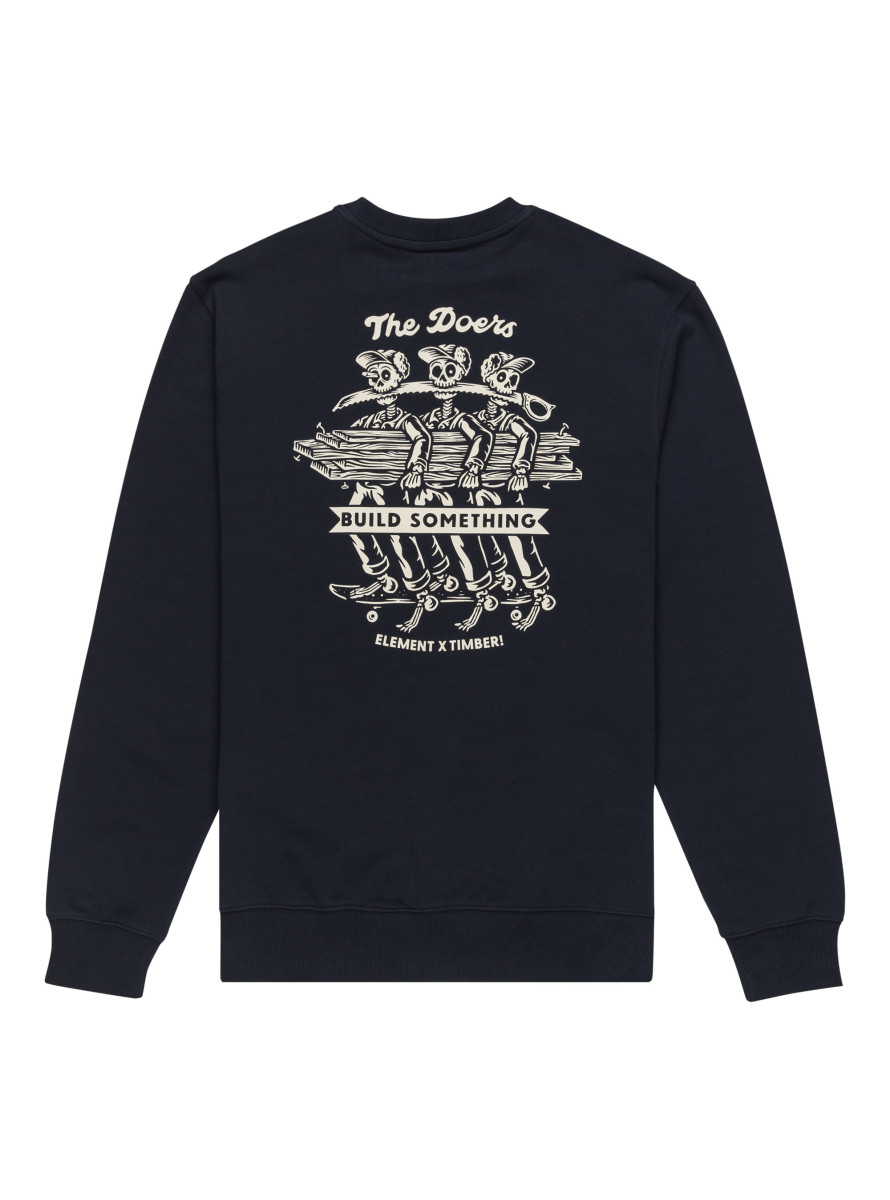 Sudadera Element Timber Skeleton Gang Crew Eclipse Navy