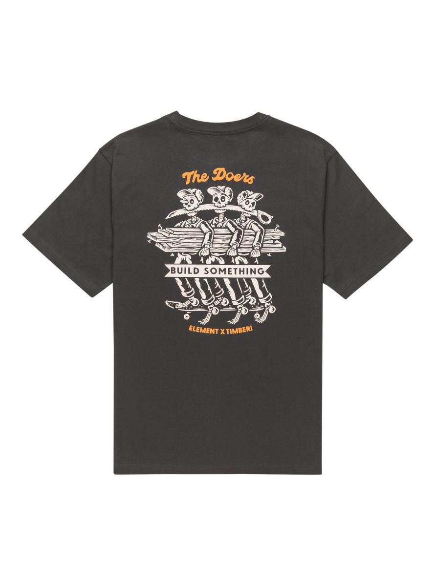 Camiseta Element Timber Skeleton Gang SS Off Black