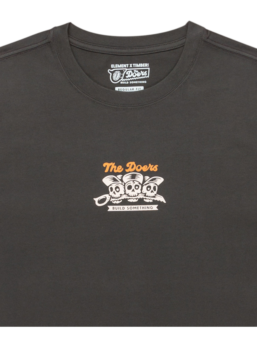 Camiseta Element Timber Skeleton Gang SS Off Black