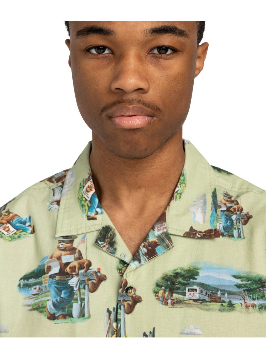 Camisa Element x Smokey Bear Camp Shirt SS Oyster Gray