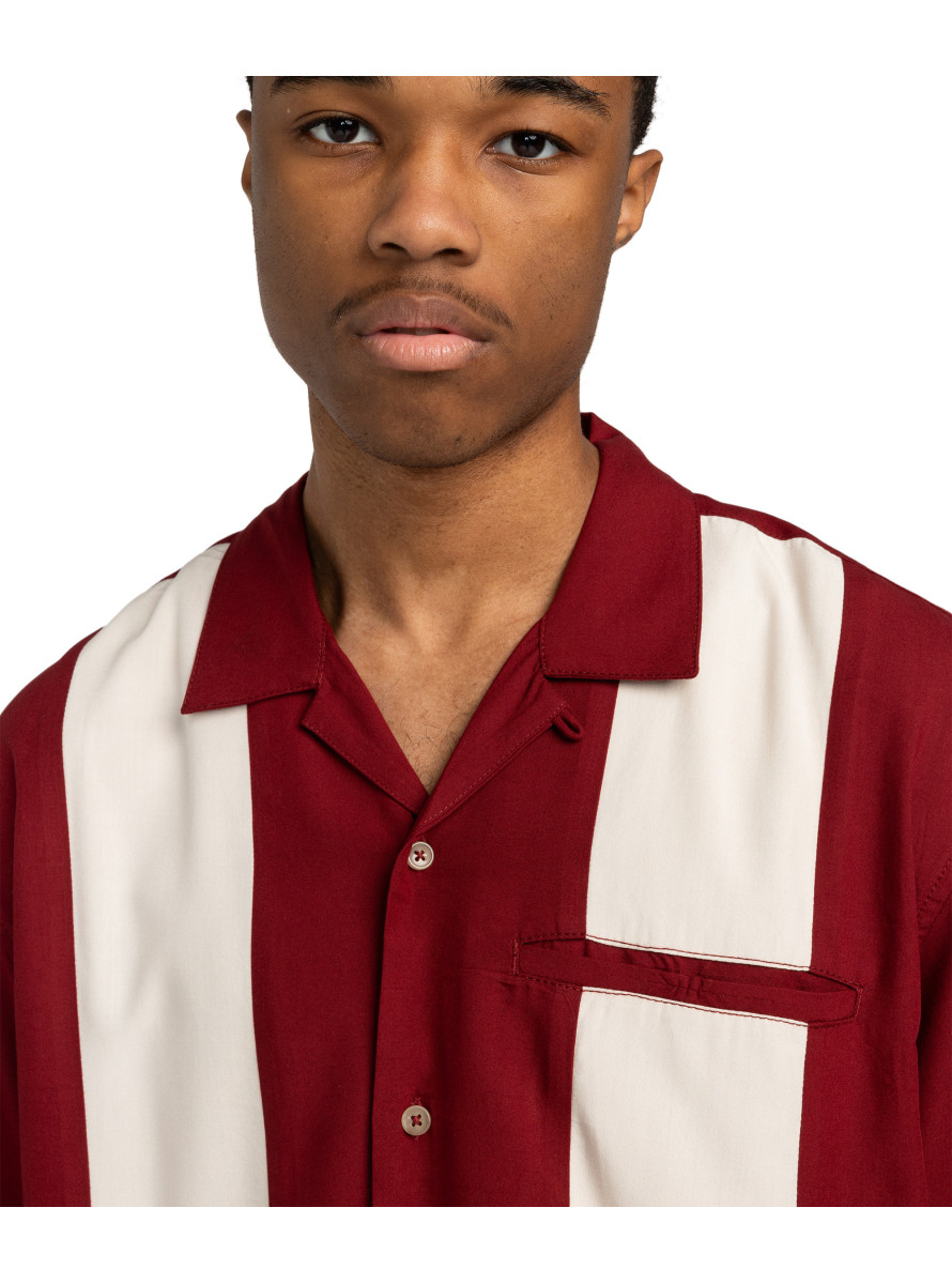 Camisa Element Bowling Shirt SS Pomegranate/Oat Milk