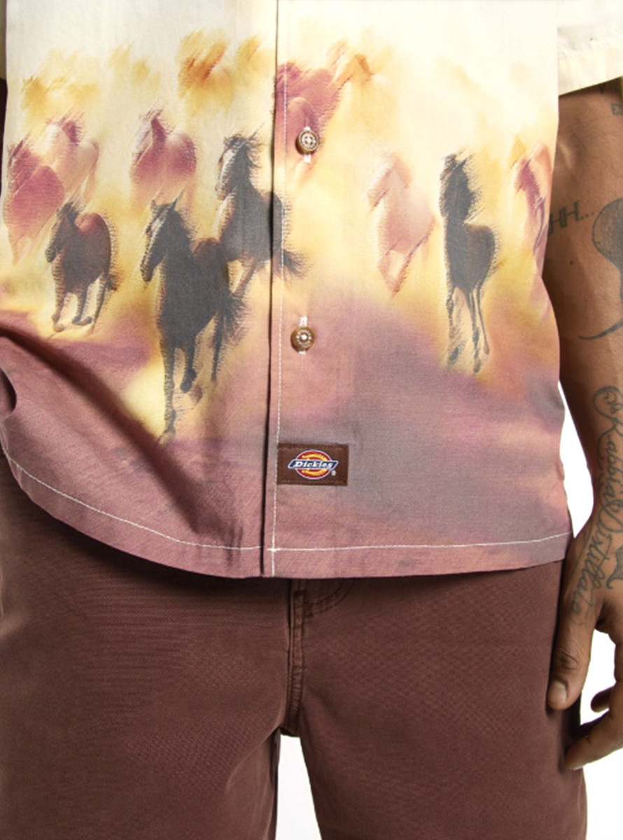 Camisa Dickies Running Wild Shirt SS Oak