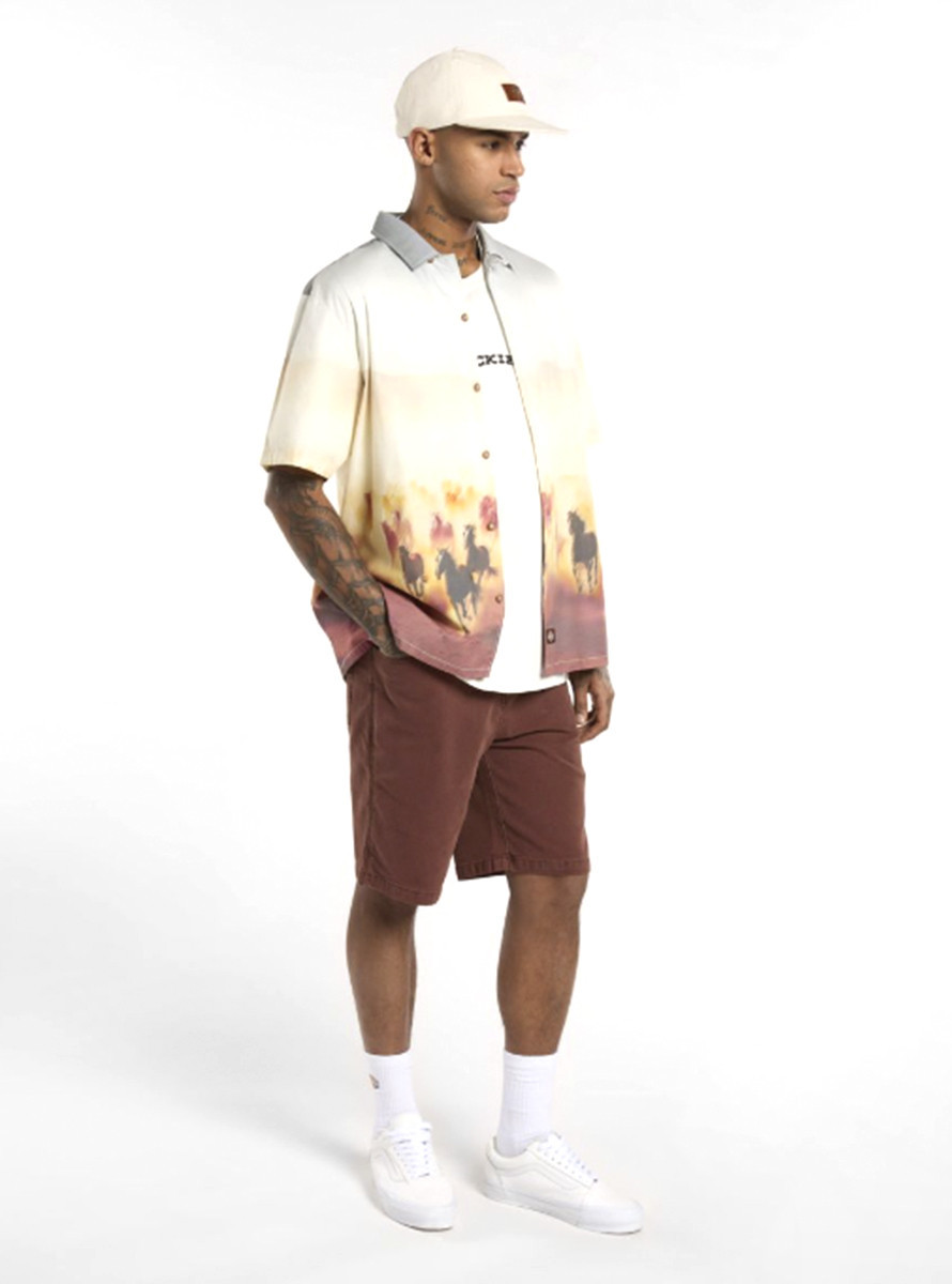 Camisa Dickies Running Wild Shirt SS Oak