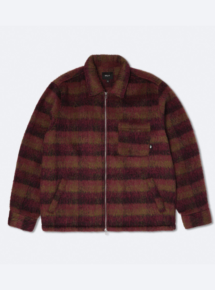 Cazadora HUF Megablast Plaid Jacket Berry