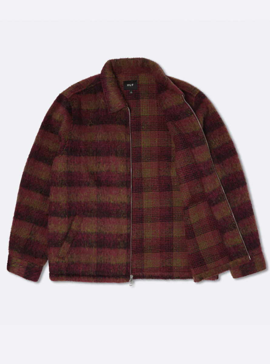 Cazadora HUF Megablast Plaid Jacket Berry