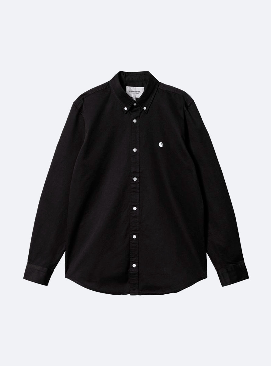 Camisa Carhartt WIP Madison LS Shirt Black White