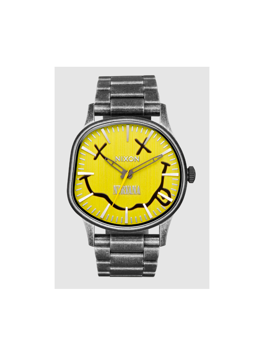 Reloj NIXON X NIRVANA Sentry Wooble Yellow Nirvana Smile