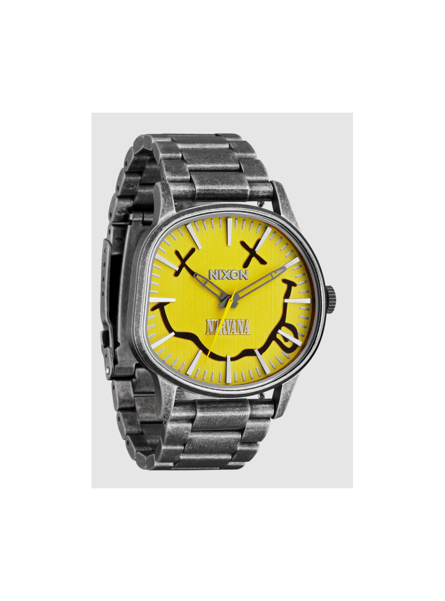 Reloj NIXON X NIRVANA Sentry Wooble Yellow Nirvana Smile