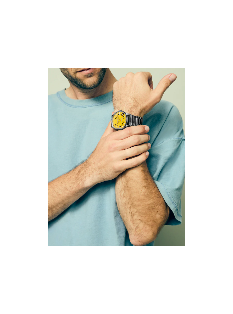 Reloj NIXON X NIRVANA Sentry Wooble Yellow Nirvana Smile