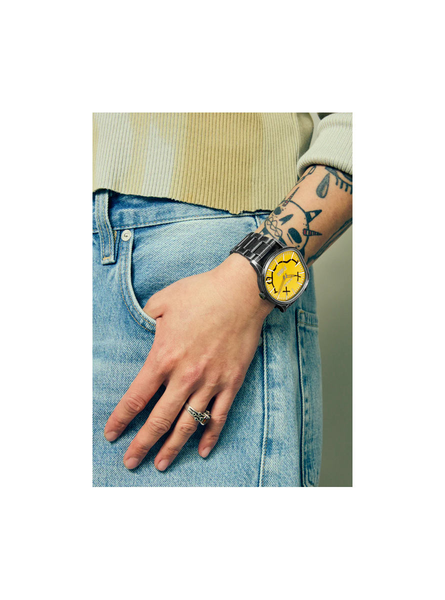 Reloj NIXON X NIRVANA Sentry Wooble Yellow Nirvana Smile