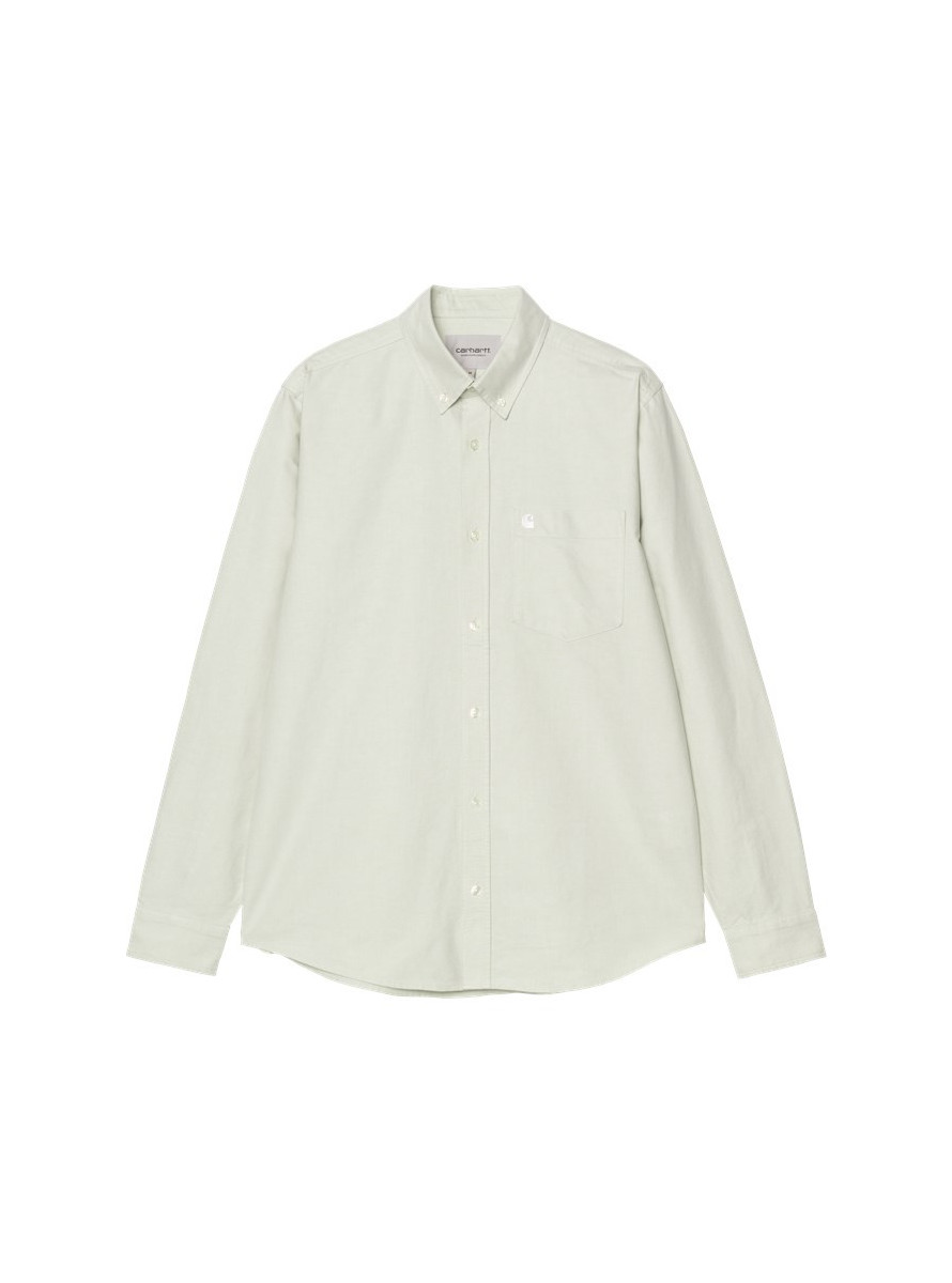 Camisa Carhartt WIP C-Logo Shirt Pale Olive White