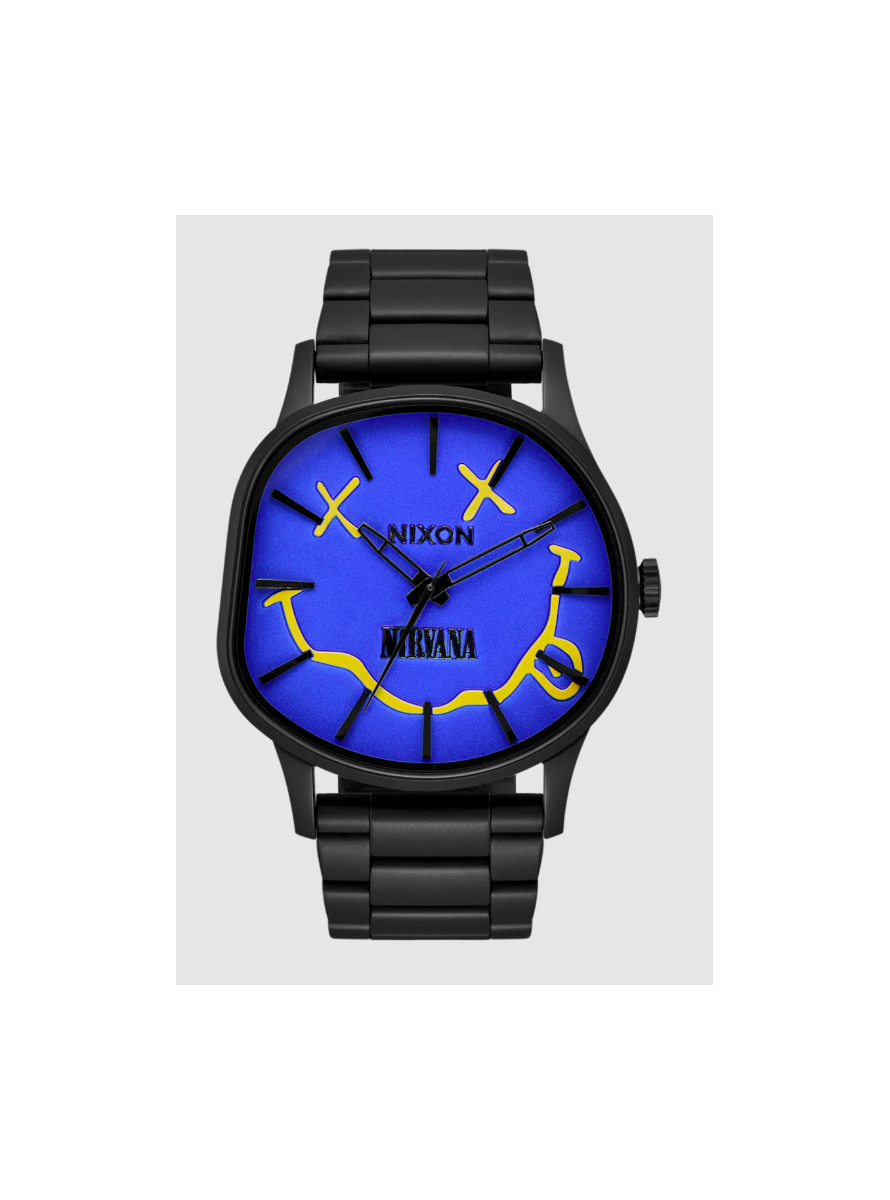 Reloj NIXON X NIRVANA Sentry Wooble Matte Super Black / Blue