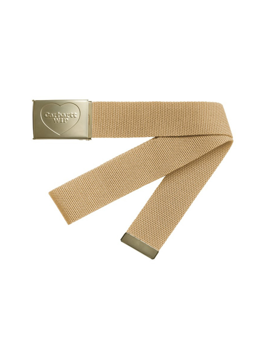 Cinturon Carhartt WIP Heart Clip Belt Dusty H Brown / Gold