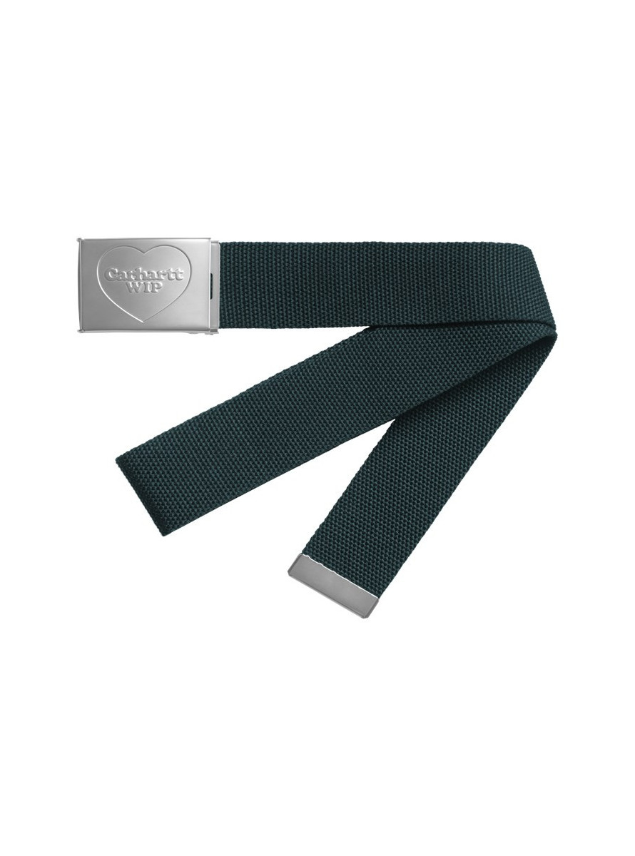 Cinturon Carhartt WIP Heart Clip Belt Deep Lagoon Silver