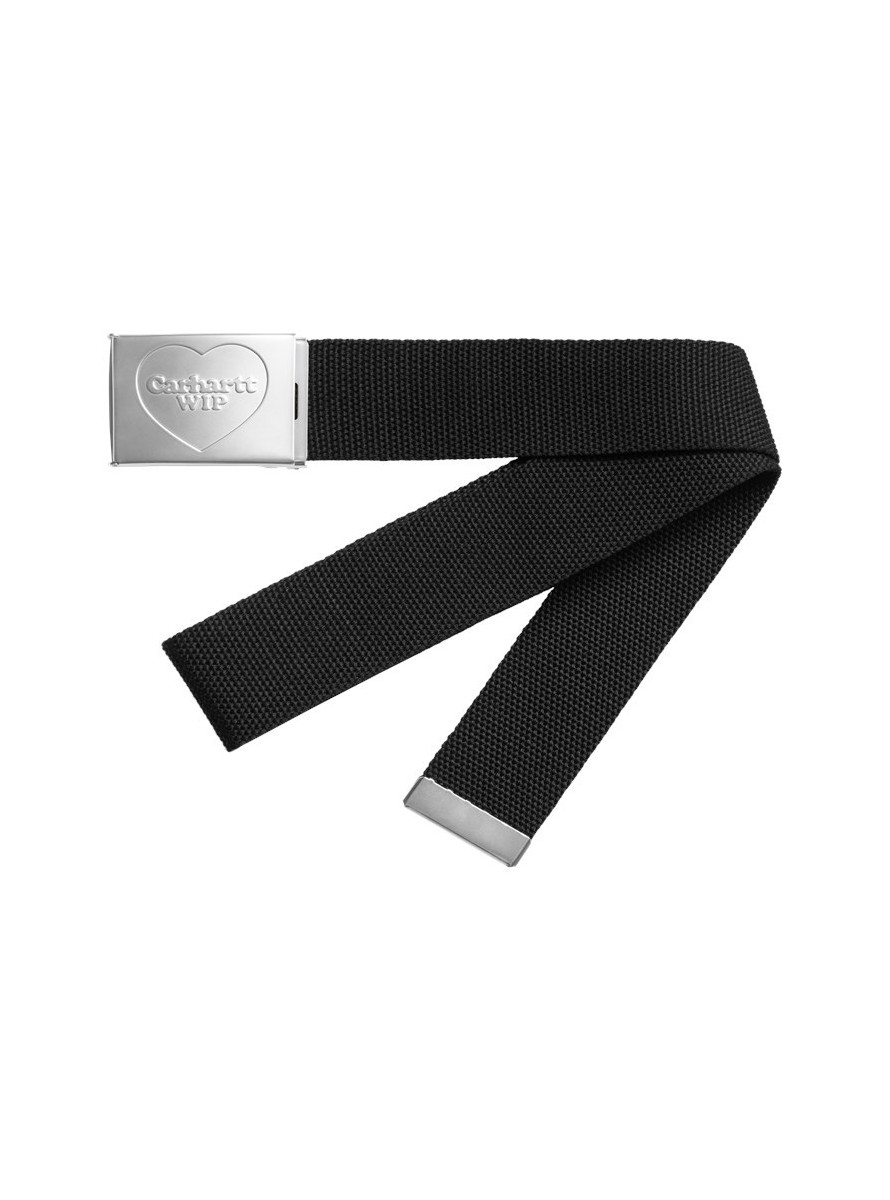 Cinturon Carhartt WIP Heart Clip Belt Black / Silver