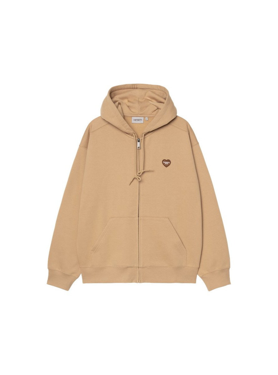 Sudadera Carhartt WIP Hooded Heart II Hartt Sweat Jacket Dusty H Brown