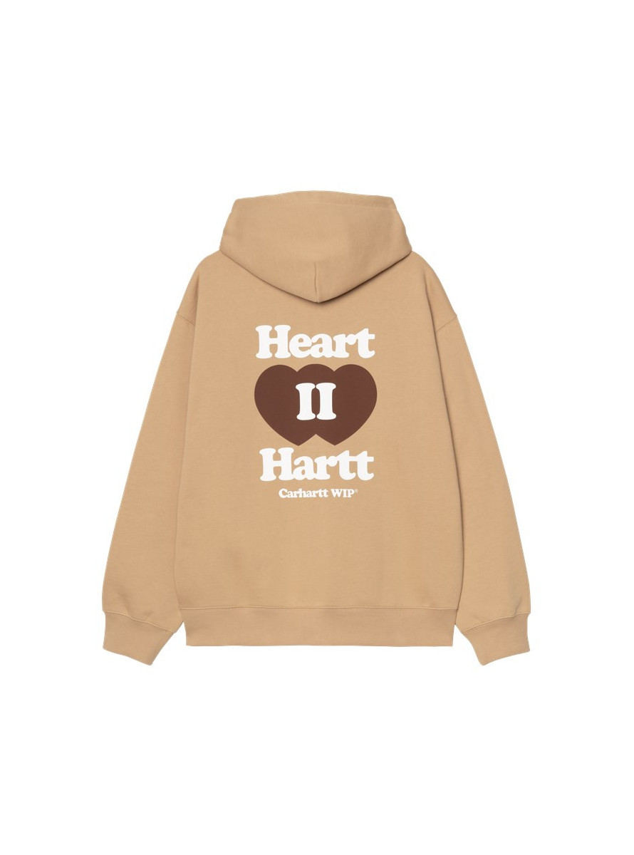 Sudadera Carhartt WIP Hooded Heart II Hartt Sweat Jacket Dusty H Brown