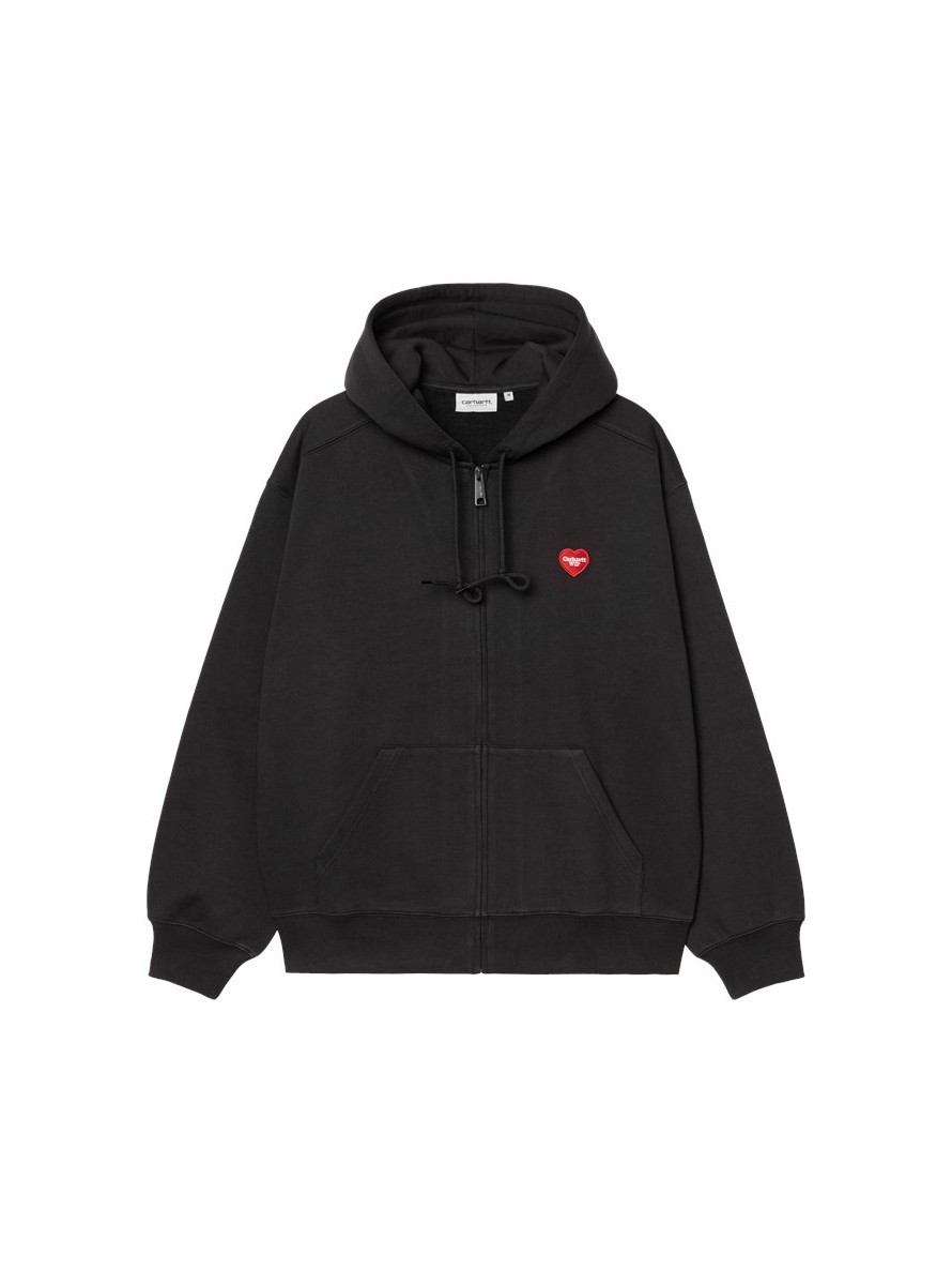 Sudadera Carhartt WIP Hooded Heart II Hartt Sweat Jacket Black