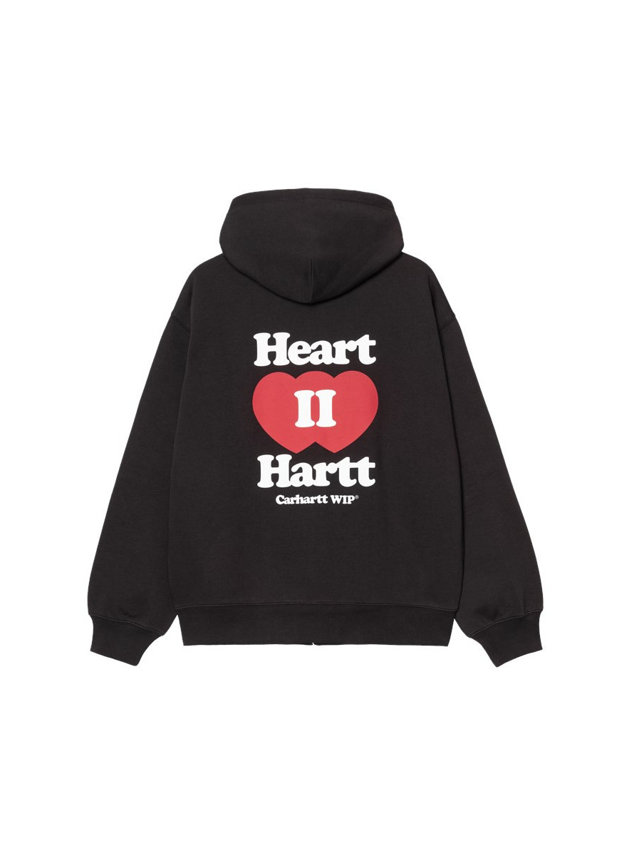 Sudadera Carhartt WIP Hooded Heart II Hartt Sweat Jacket Black