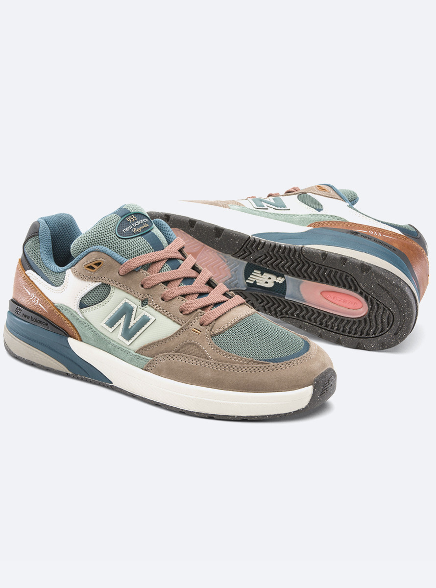 Zapatillas New Balance Numeric 933 Andrew Reynolds ORI Mushroom New Spruce