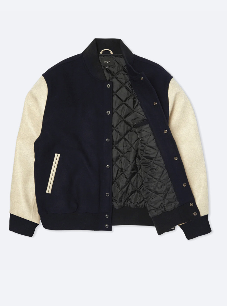 Cazadora HUF Global Transit Varsity Jacket Navy
