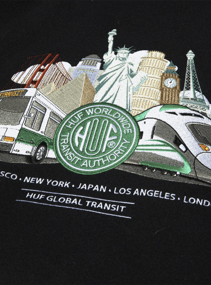 Cazadora HUF Global Transit Varsity Jacket Navy