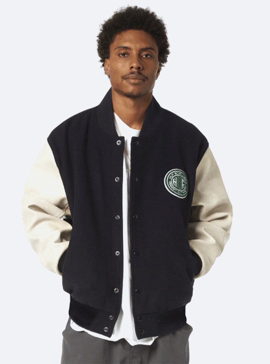 Cazadora HUF Global Transit Varsity Jacket Navy