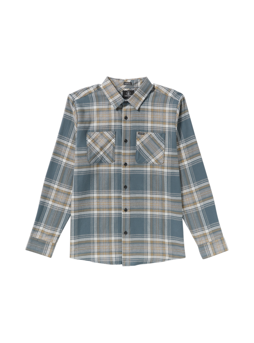 Camisa Volcom Netastone Flannel LS Shirt Dark Slate