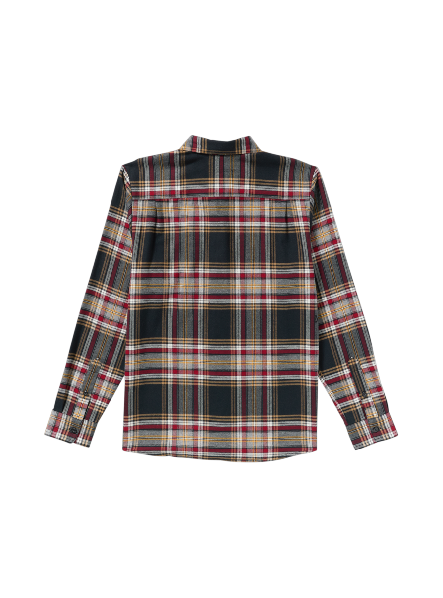 Camisa Volcom Netastone Flannel LS Shirt Antique Black