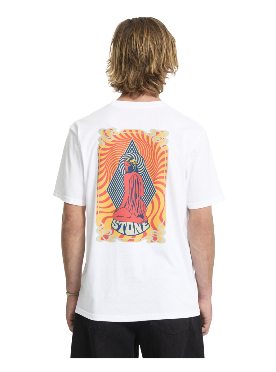 Camiseta Volcom Psychback  BSC SST White