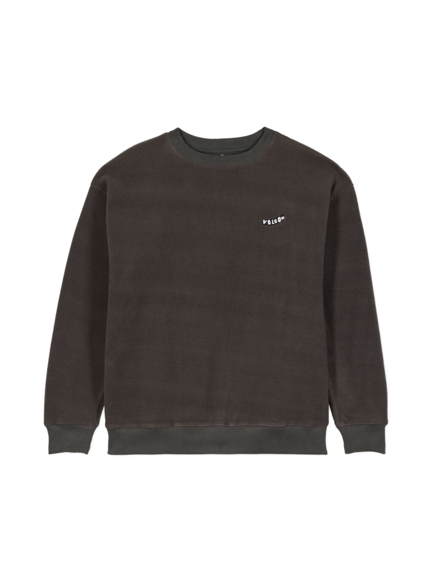 Sudadera Volcom Too Kool LSE Crew Rinsed Black