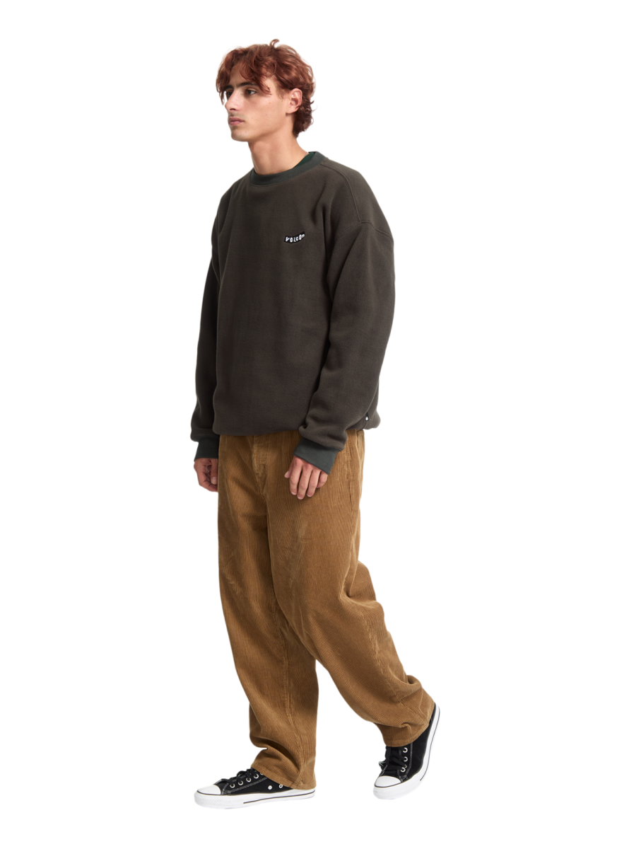 Sudadera Volcom Too Kool LSE Crew Rinsed Black