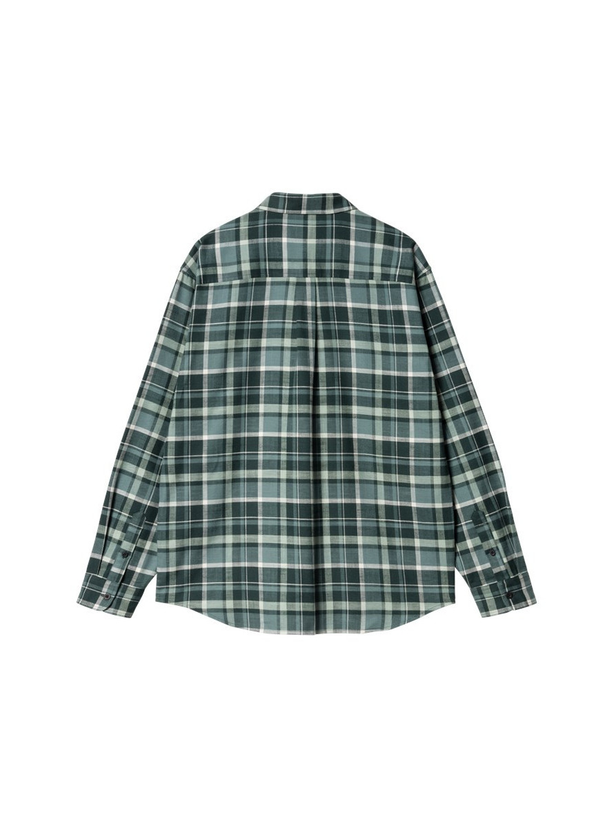 Camisa Carhartt WIP Fendrick Shirt LS Fendrick Check Deep Lagoon
