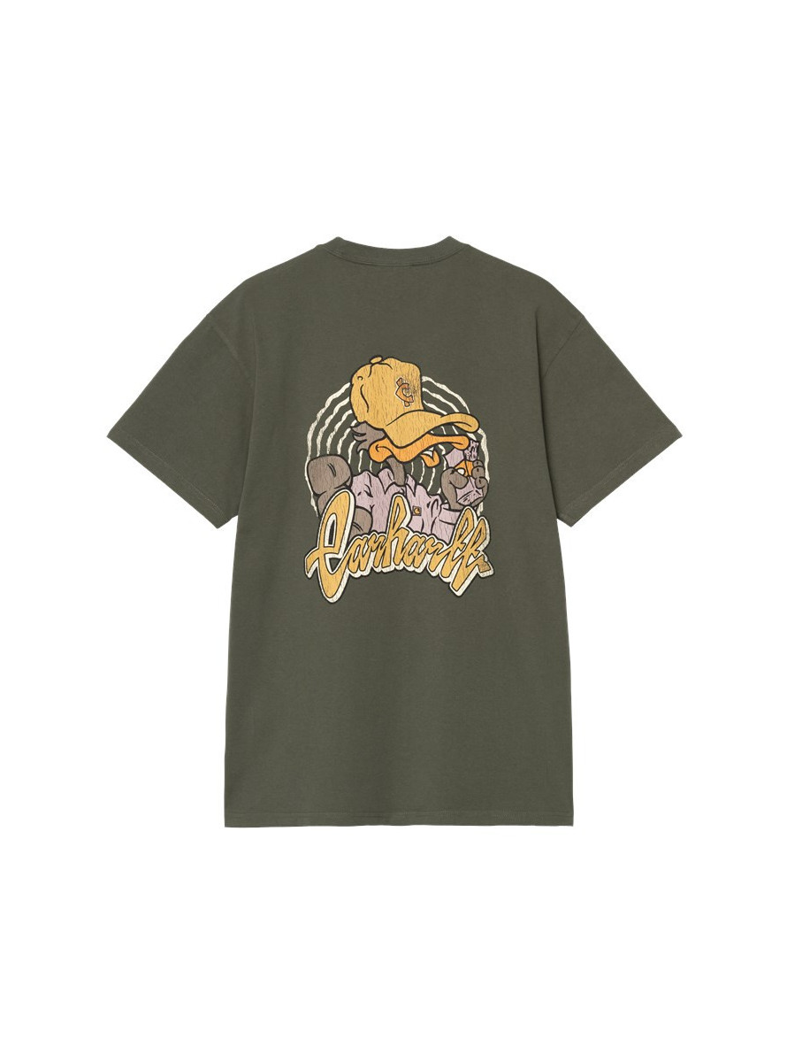 Camiseta Carhartt WIP Chedda T-Shirt SS Opuntia, Heavy Stone Wash